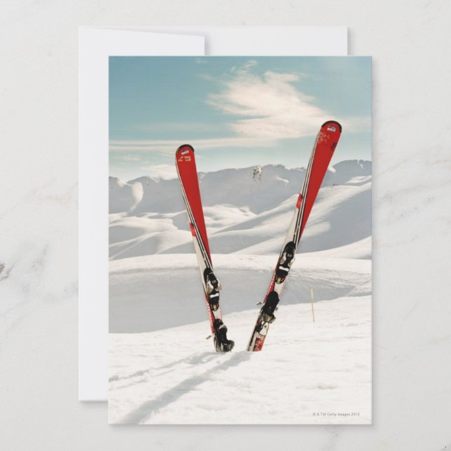 Carte Skis rouges (Devant)