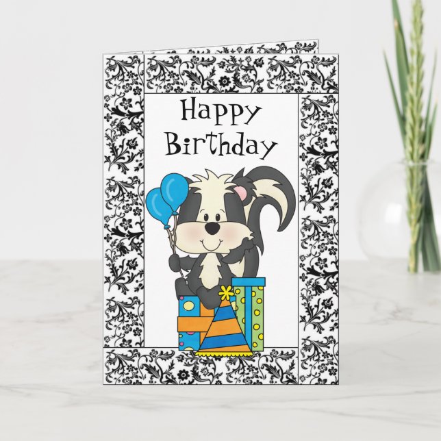 Carte Skunk Anniversaire (Devant)
