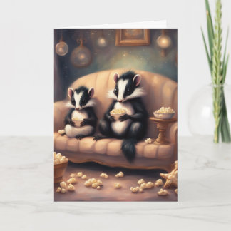 Carte Skunks movie night just because greeting