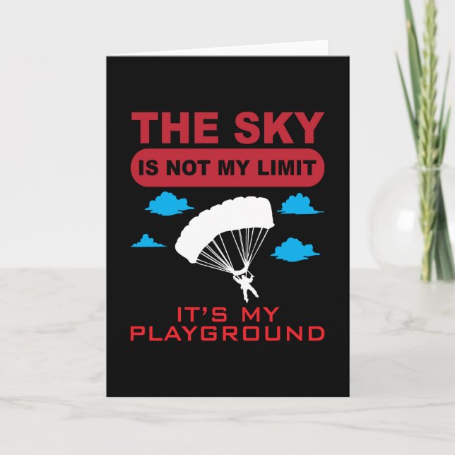 Carte Sky n'est pas ma limite Skydiver Skydiving (Devant)
