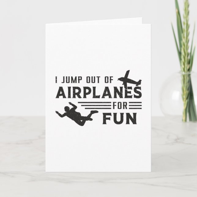 Carte Skydive Skydive Skydiver Jump Plane Idée cadeau (Devant)