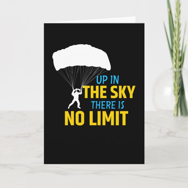 Carte Skydiver Pas De Limite Dans Sky Skydiver Parachute (Devant)