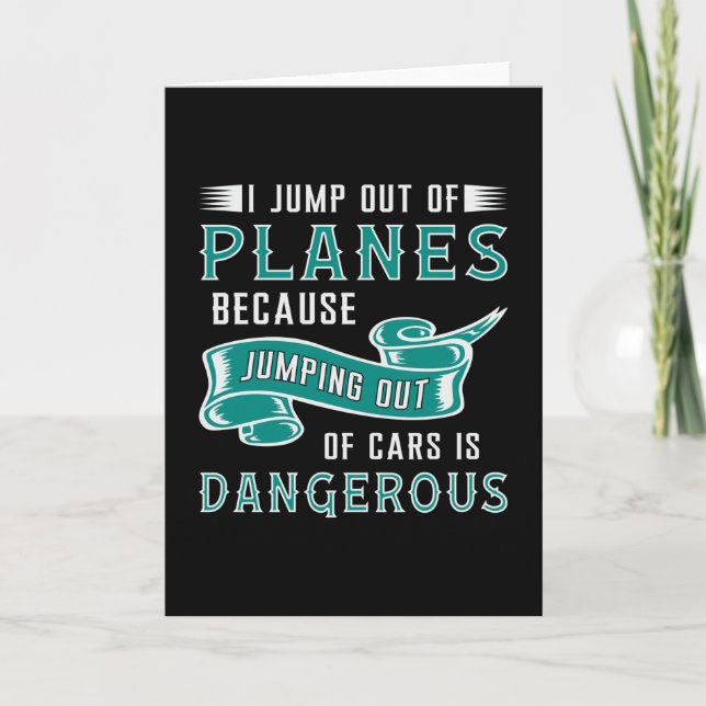 Carte Skydiver Saut Hors Des Avions Skydive (Devant)