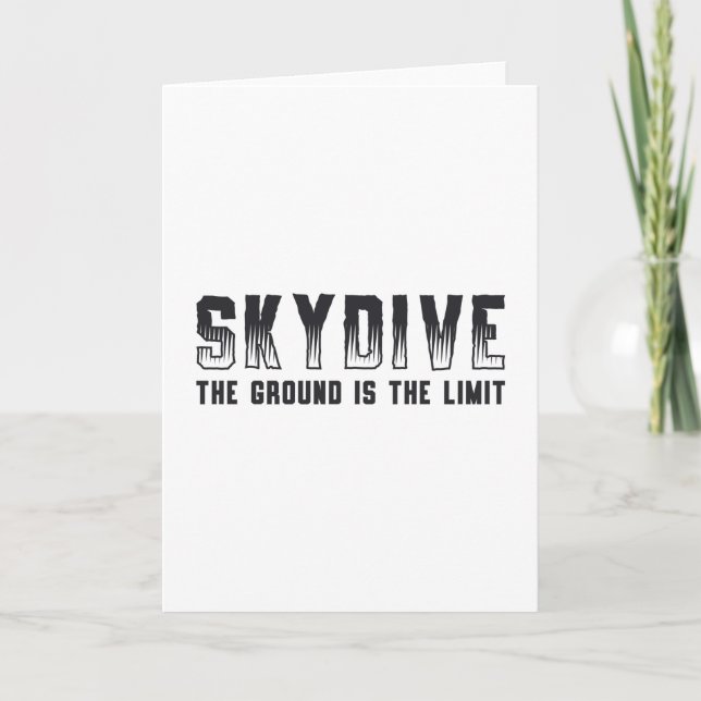 Carte Skydiver Si vous ne sautez pas, vous ne volerez ja (Devant)