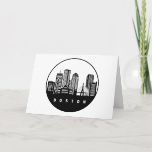 Carte Skyline du Massachusetts de Boston