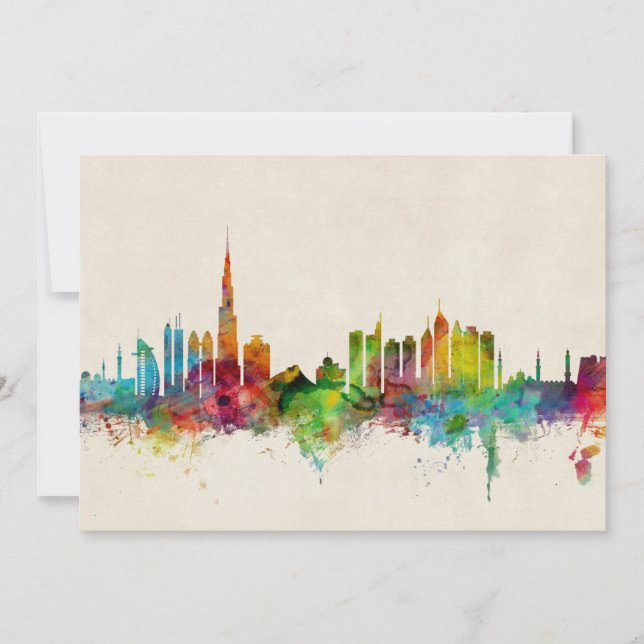 Carte Skyline Dubaï (Devant)