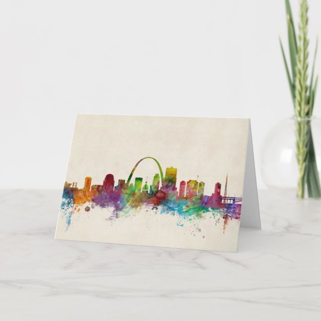 Carte Skyline St Louis Missouri (Devant)