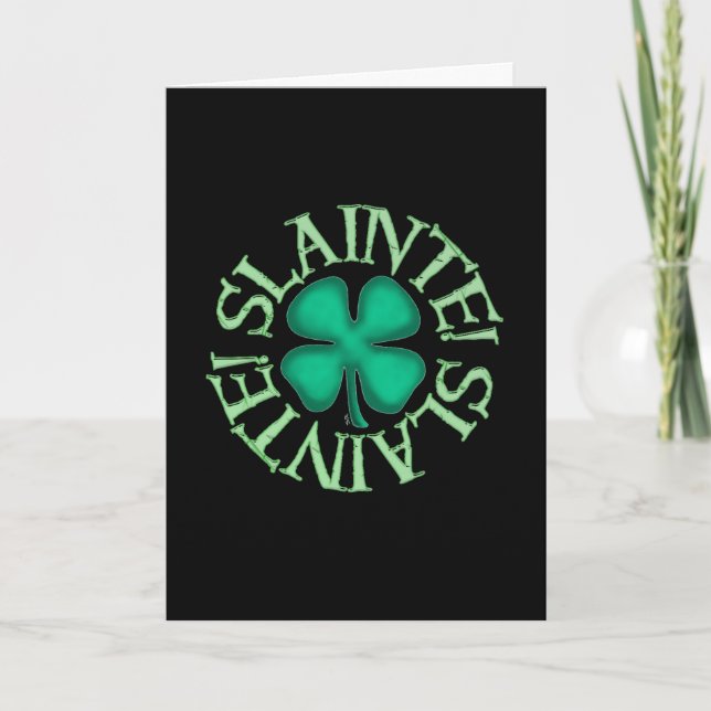 Carte Slainte black greeting card (Devant)