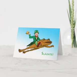 Carte Sláinte Bravo pour le jeu de bières de la Saint Pa
