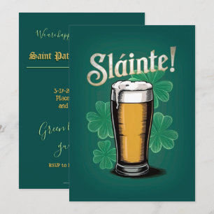 Carte Slàinte ! Saint Patrick's Day Pint of Beer on Gree