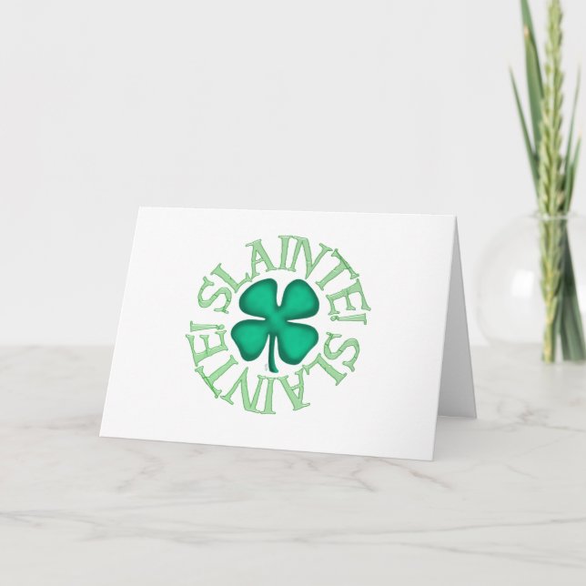 Carte Slainte white greeting card (Devant)