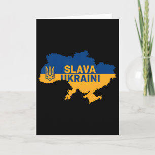 Carte Slava Ukraini Gloire à l'Ukraine T-shirt de soutie