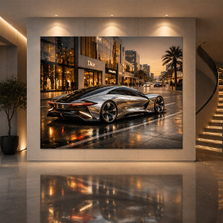 Carte Sleek Concept Supercar Wall Decor