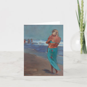 Carte 'Sleep Walking' - Mère Walking Baby sur la plage