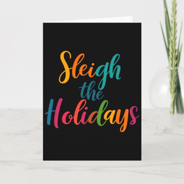 Carte Sleigh The Holidays Toddler  (Devant)