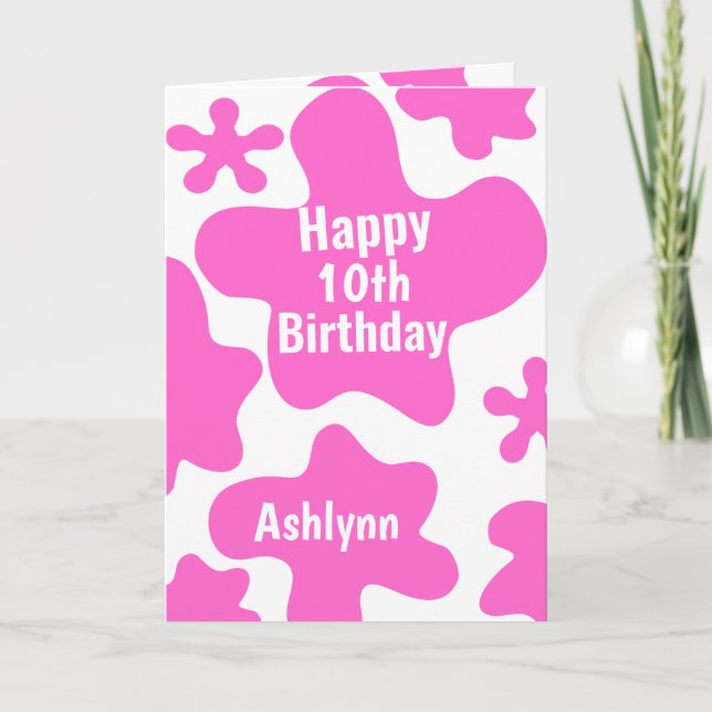 Carte Slime rose 10e anniversaire (Devant)