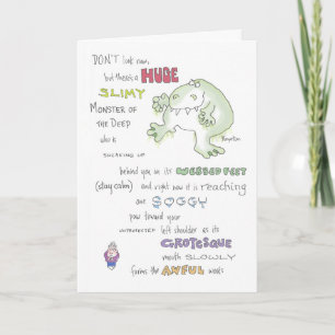 Carte SLIMY MONSTER anniversaire Boynton
