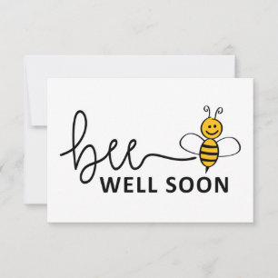Carte Slogan Bee well. Bonne chance!
