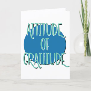 Carte Slogan de récupération de l'attitude de gratitude