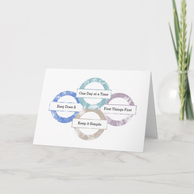 Carte Slogans de récupération colorés (Devant)