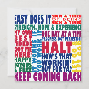 Carte Slogans en 12 étapes