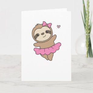 Carte Sloth Est En Train De Danser Ballet De Mignonnes F
