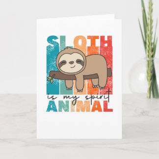 Carte Sloth Is My Spirit Animal - Sweet Slots Vintage