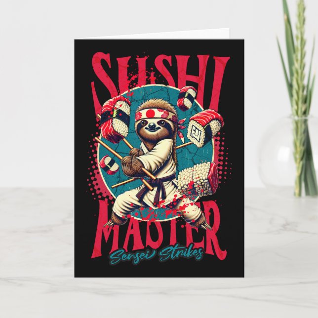 Carte Sloth Karate Sushi Master (Devant)