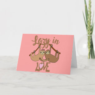 Carte Sloths Valentine's Day Relationship Couples Lazy