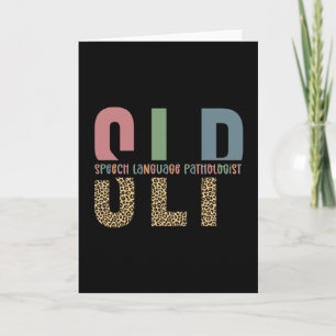 Carte SLP papier guépard orthophoniste cadeau