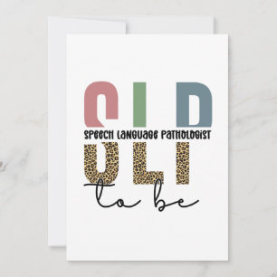 Carte SLP to be - Future Voix Langue Pathologiste cadeau
