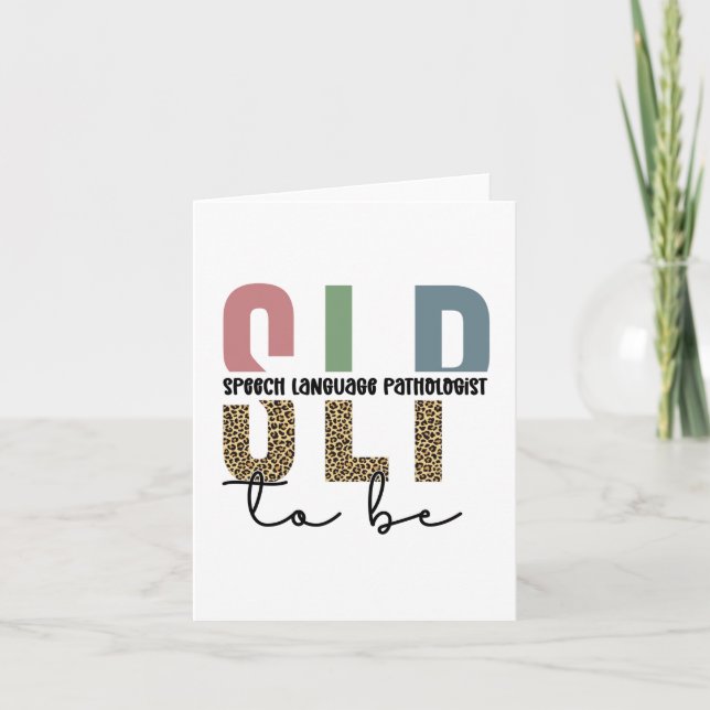 Carte SLP to be - Future Voix Langue Pathologiste cadeau (Devant)