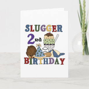 Carte Slugger de baseball 2e Anniversaire t-shirts et ca