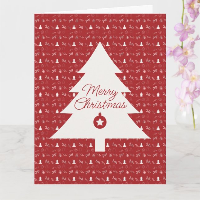 Carte Small-Scale Red & White Christmas (Orchidée)