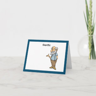 Carte Smart Old Man Exactement Drôle Cartoon Ancien