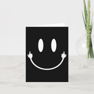 Carte Smile Face Moyen Doigt Main Funny Sourcam Mème S