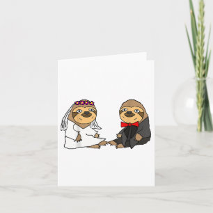 Carte Smiletodaytees Funny Sloth Mariée Et Mariage De Ch