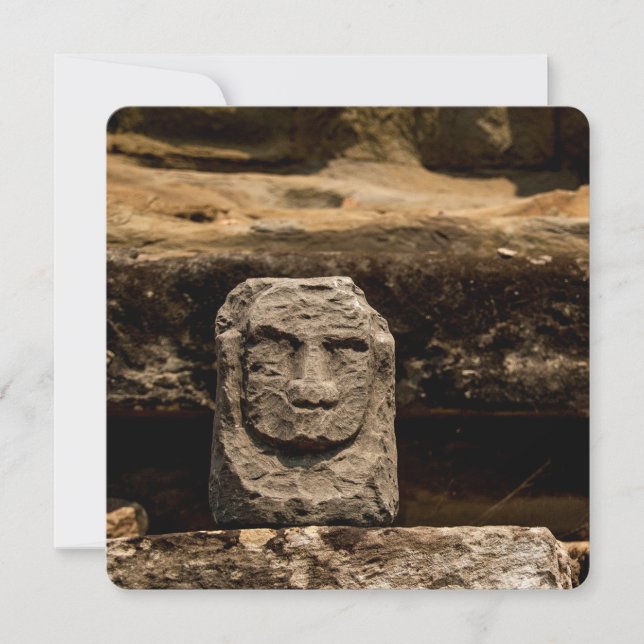 Carte Smiling Stone Totem Cambodia Card (Devant)