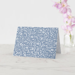 Carte Smokey Blue avec des notes de musique dansantes
