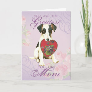 Carte Smooth Fox Terrier Heart Maman
