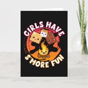 Carte Smore Fun Girls Kids Camping Camping Feu