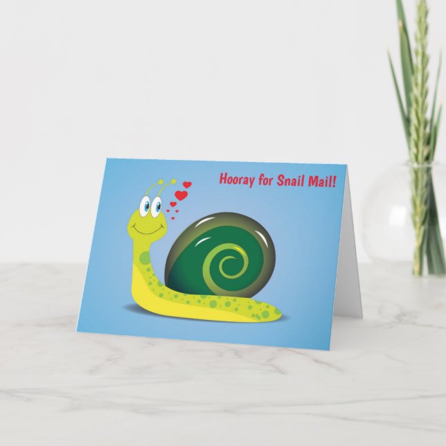 Carte Snail Mail Cute Drôle Humour Retro (Devant)