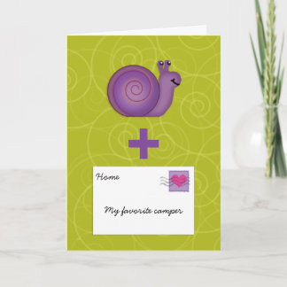 Carte Snail Mail for Girl or Boy at Summer Camp Ajouter 