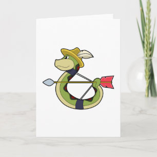 Carte Snake as Archer with Bow & Arrow