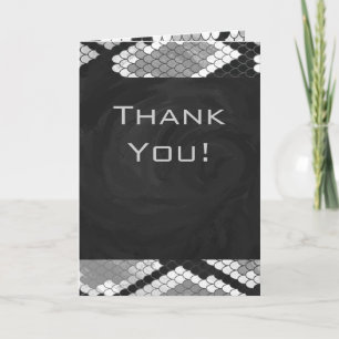 Carte Snakeskin Gris, blanc et noir Monogramme