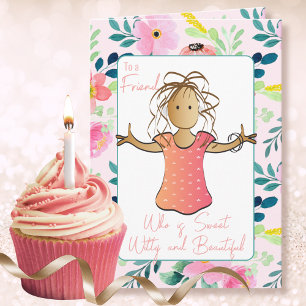 Carte Snarky 40e Cartoon Femme Sassy Birthday Card