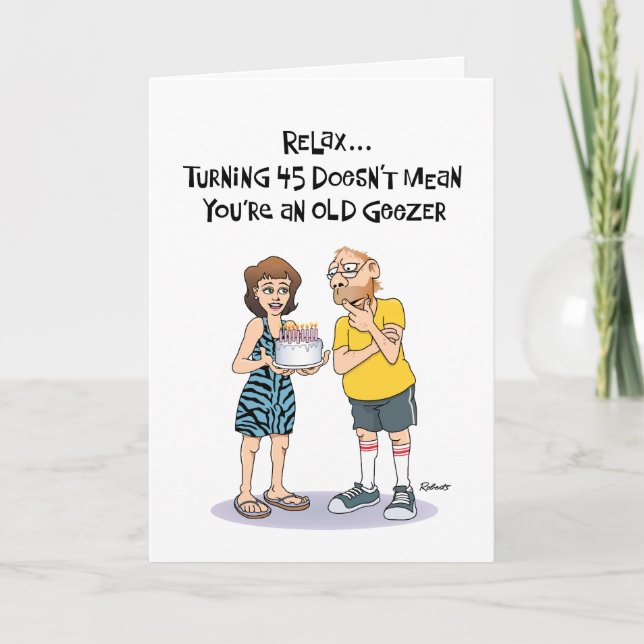 Carte Snarky 45e anniversaire (Devant)