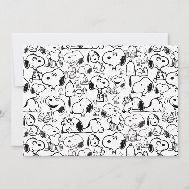 Carte Snoopy Smile Giggle Laugh Pattern (Devant)