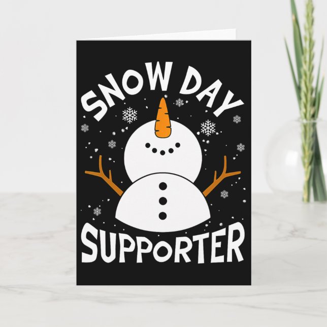 Carte Snow Day Supporter Snowflake Funny Teacher Christm (Devant)