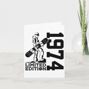 Carte Snowboard 51e anniversaire Snowboard 1974 Snowboar
